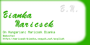 bianka maricsek business card